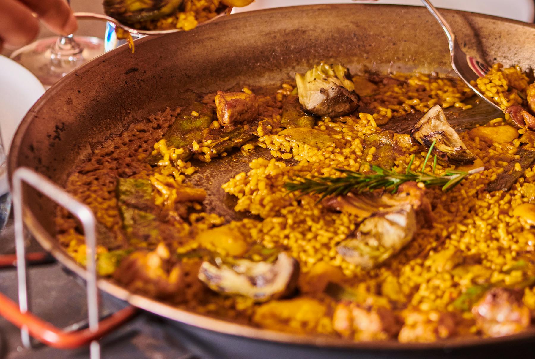 a bowl of food on a table