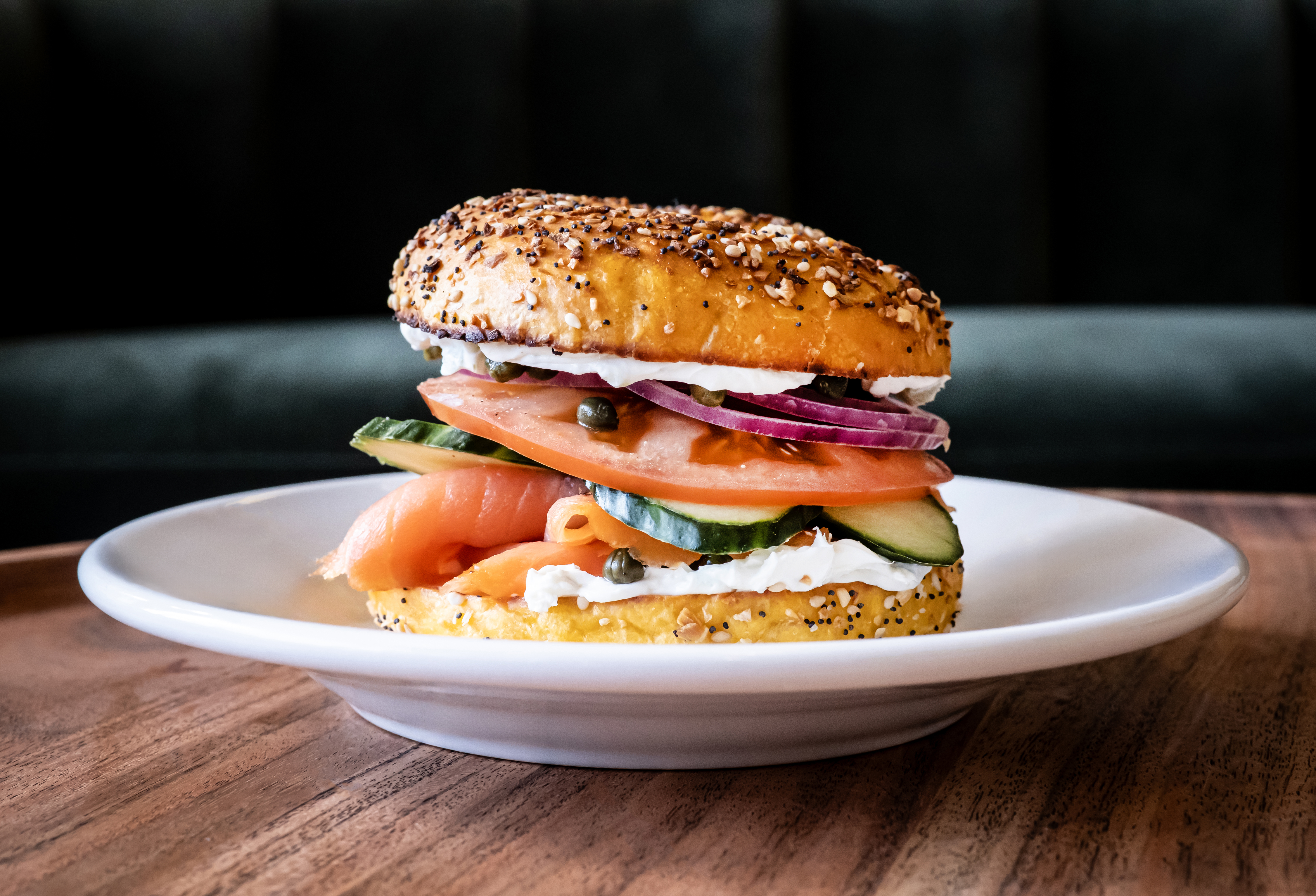 a sandwich sitting on top of a plate of food