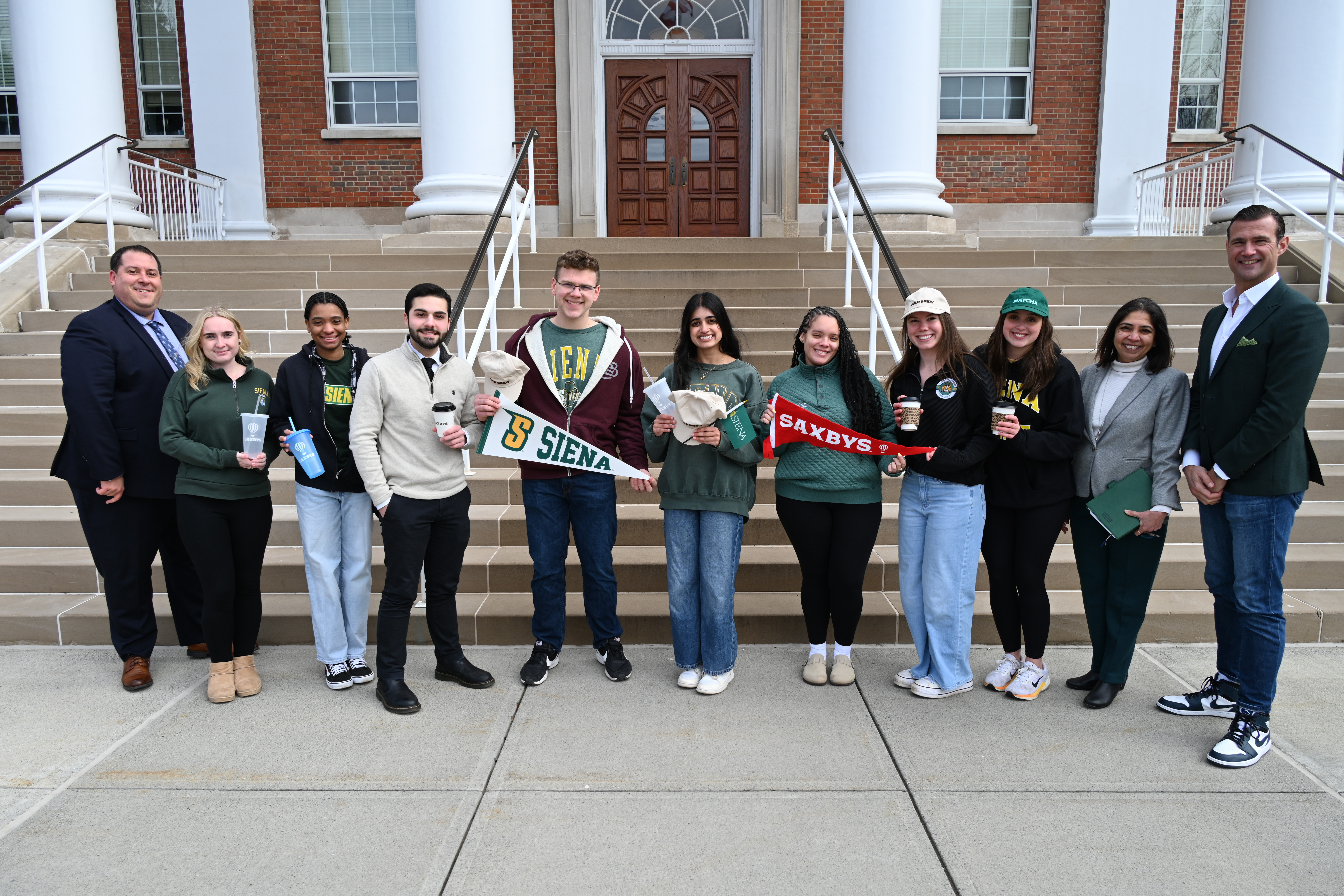 group of students with pendants