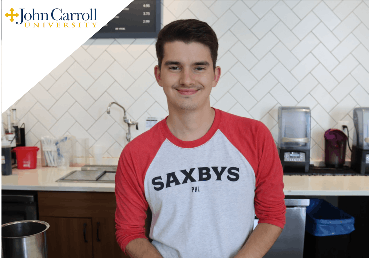 a person standing in a kitchen
