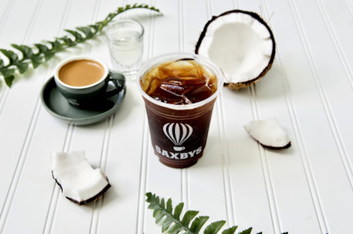 a cup of coffee on a table