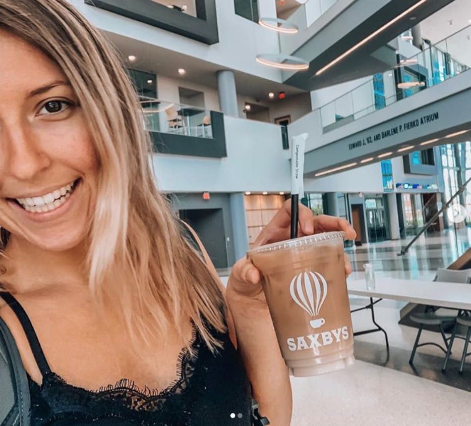 a woman smiling for the camera