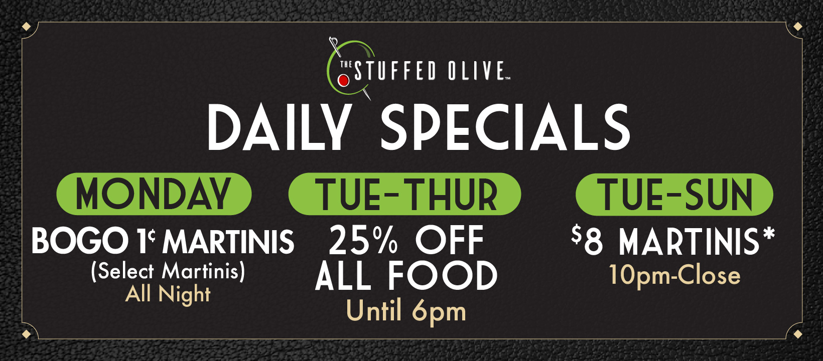 2025 Daily Specials