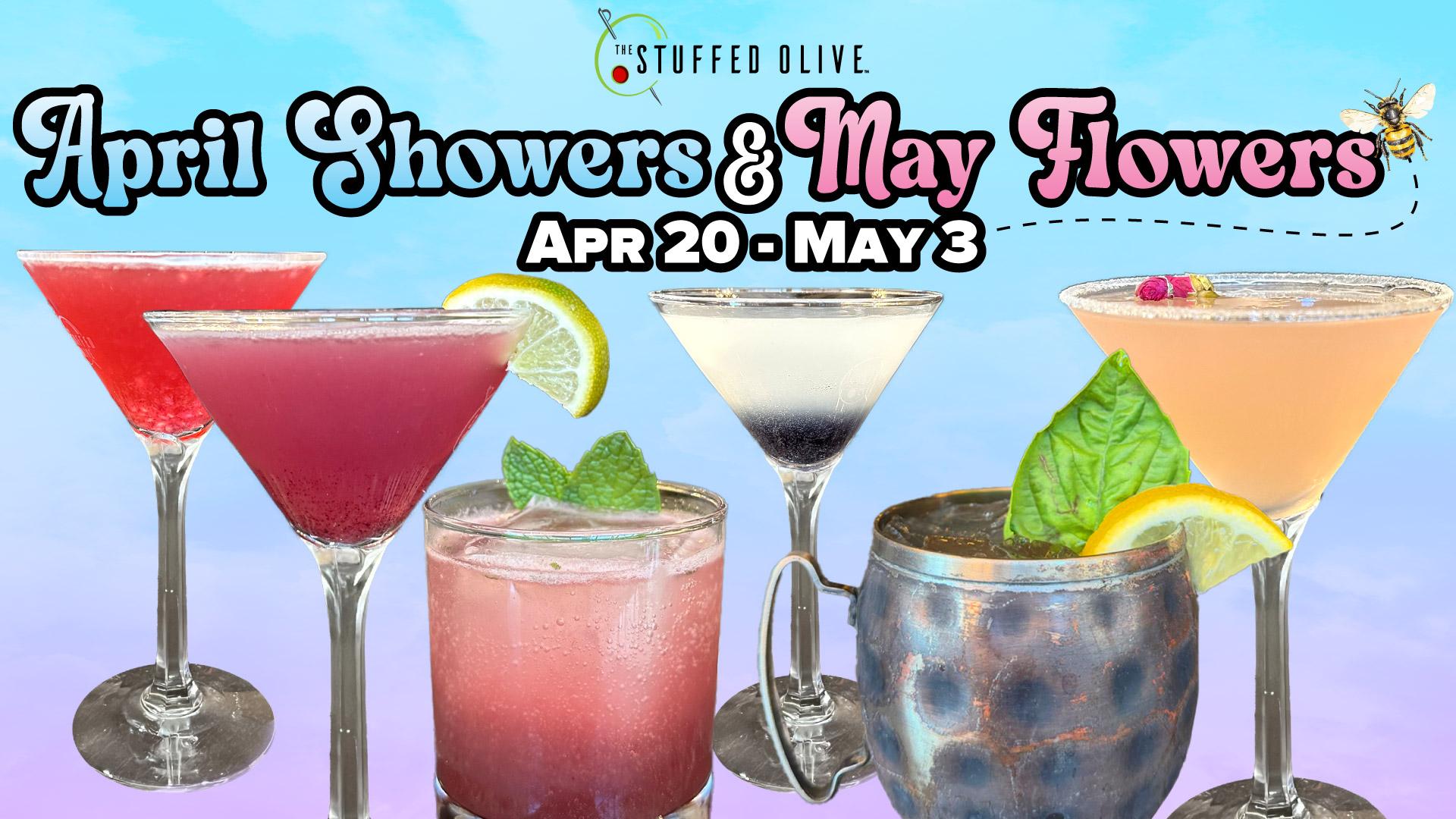Staycation cocktail and martinis. limited time beach vibes – March 9-22 for Spring Break!