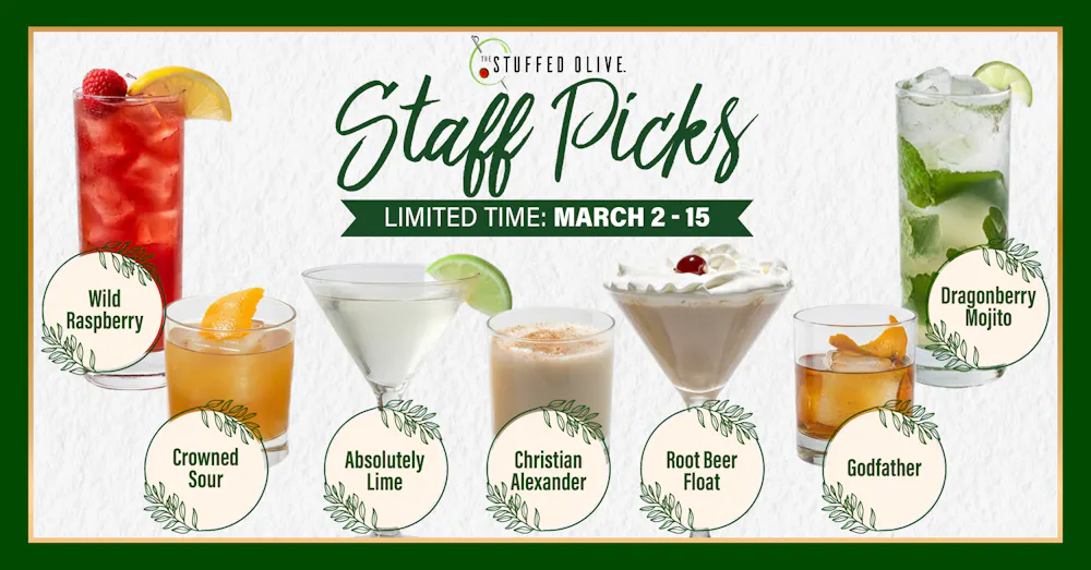 Stuffed Olive Holiday Cocktails