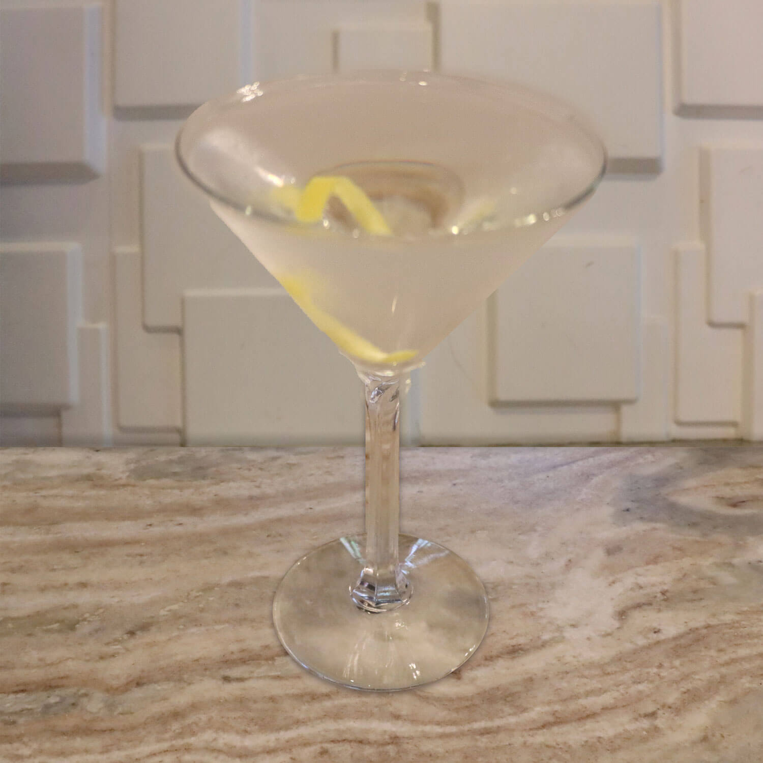 Premium Gin or Vodka. Garnished with A Lemon Twist or Your Choice of Stuffed Olives