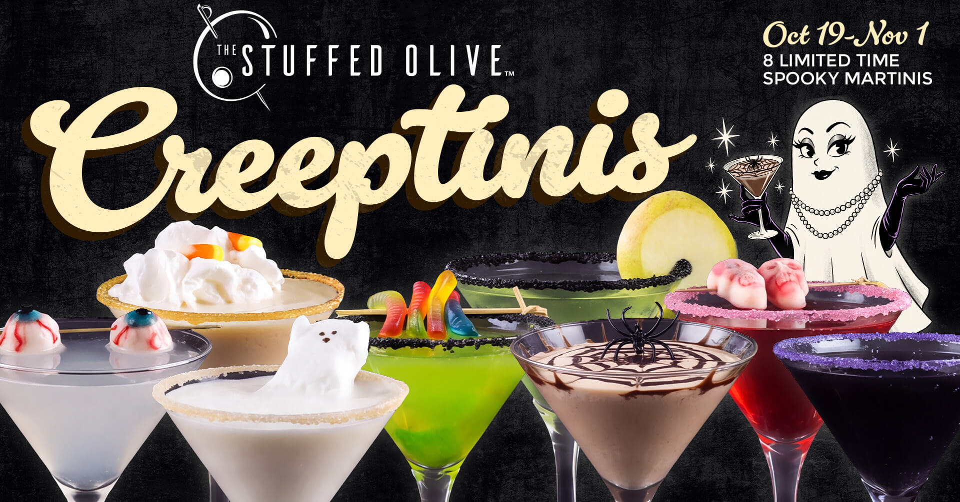 Stuffed Olive Holiday Cocktails