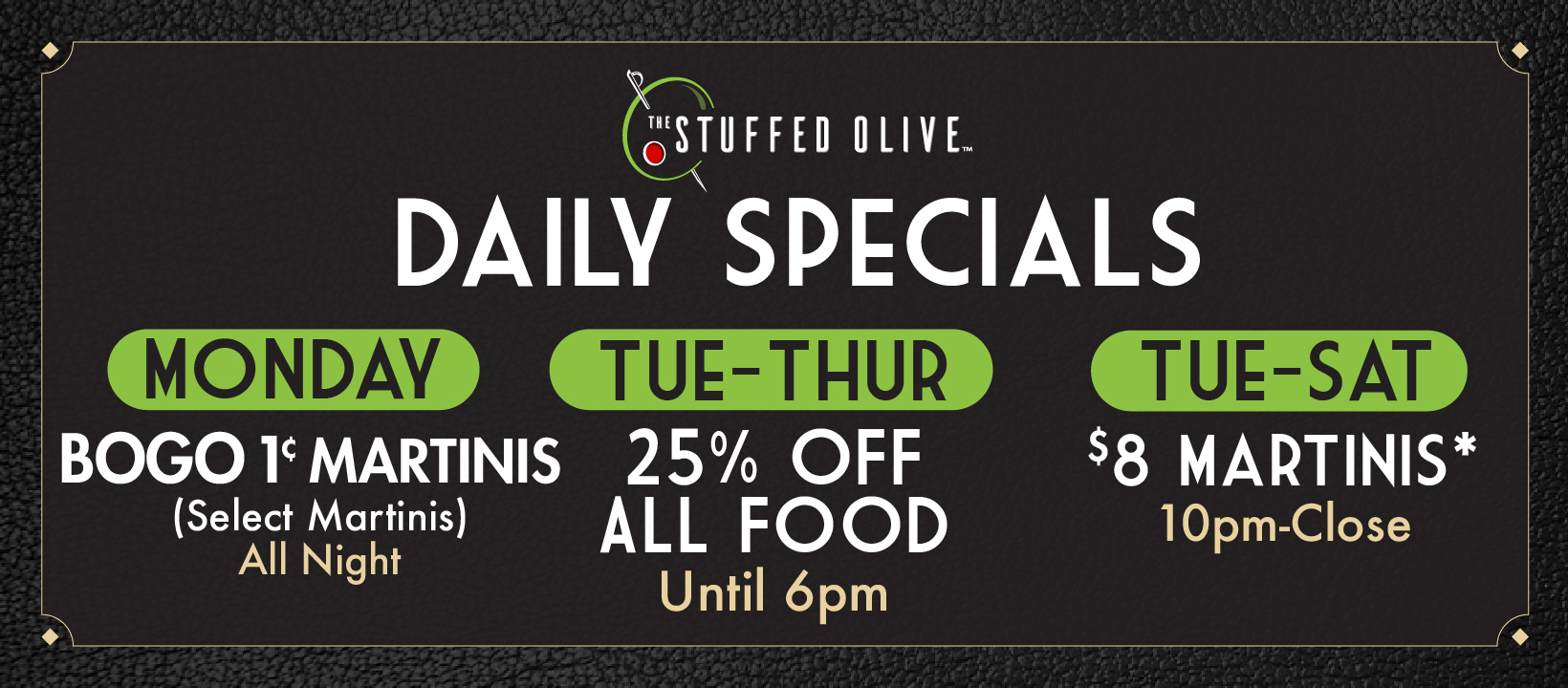 2025 Daily Specials