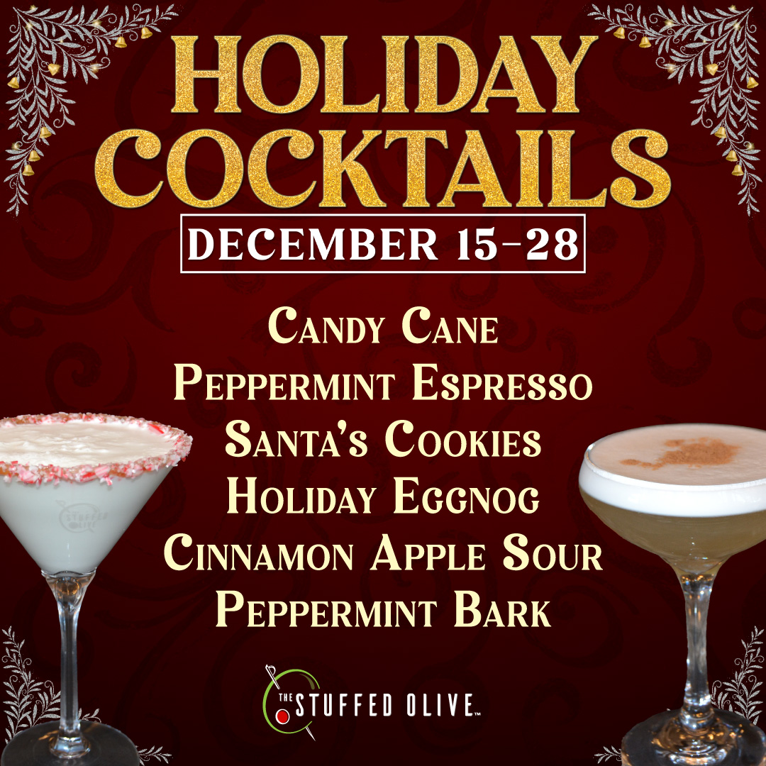 Stuffed Olive Holiday Cocktails