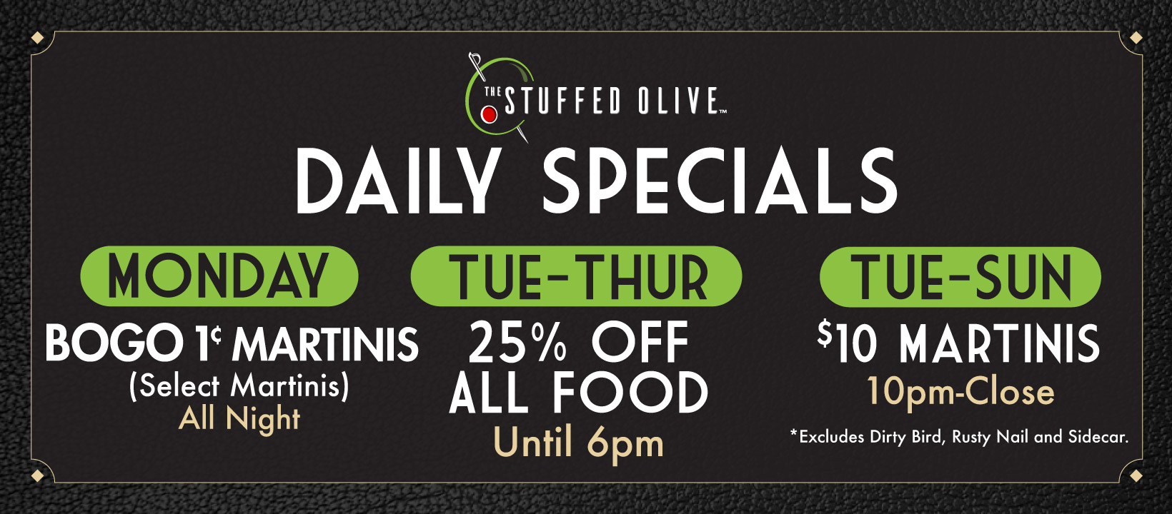 2025 Daily Specials