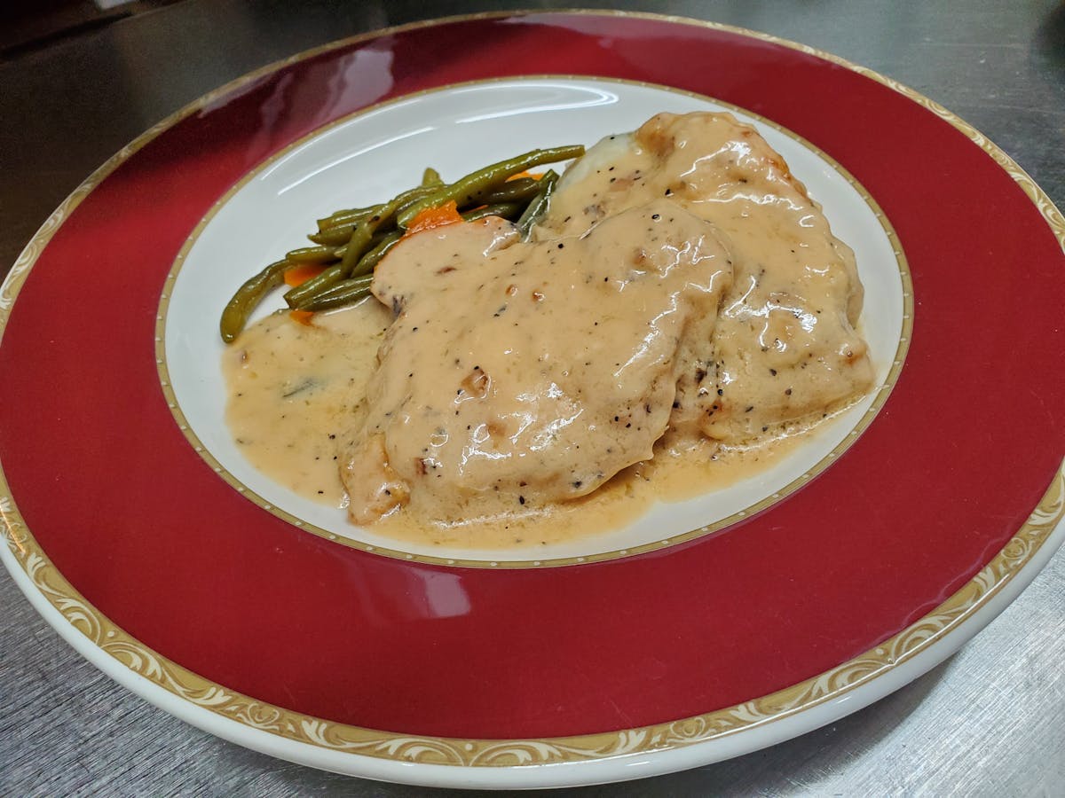 a plate of food on a table