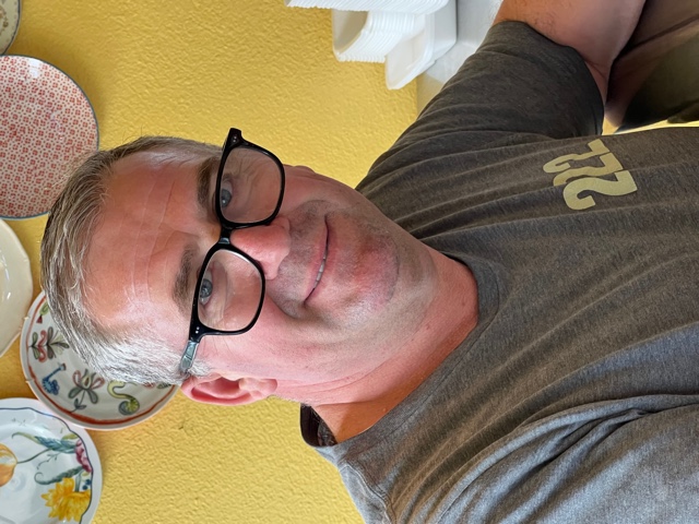 a man wearing glasses