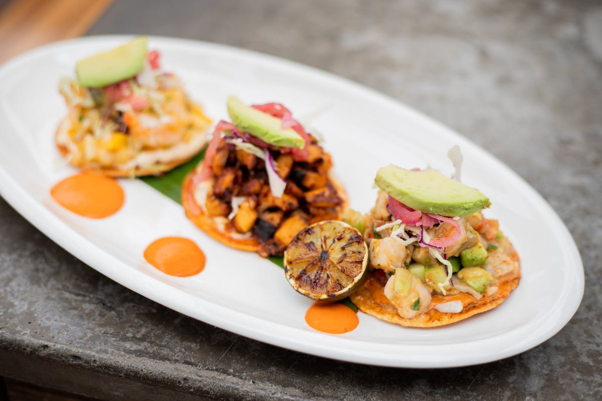 a plate of food on a table