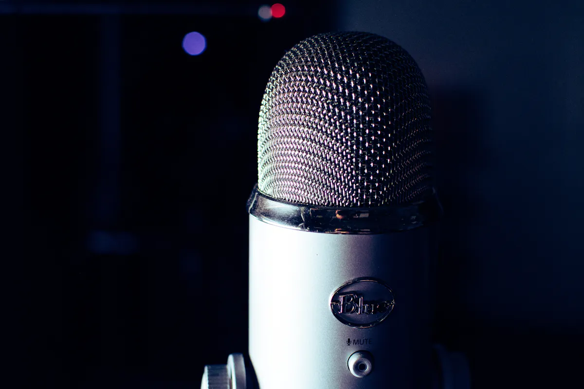 a close up of a microphone
