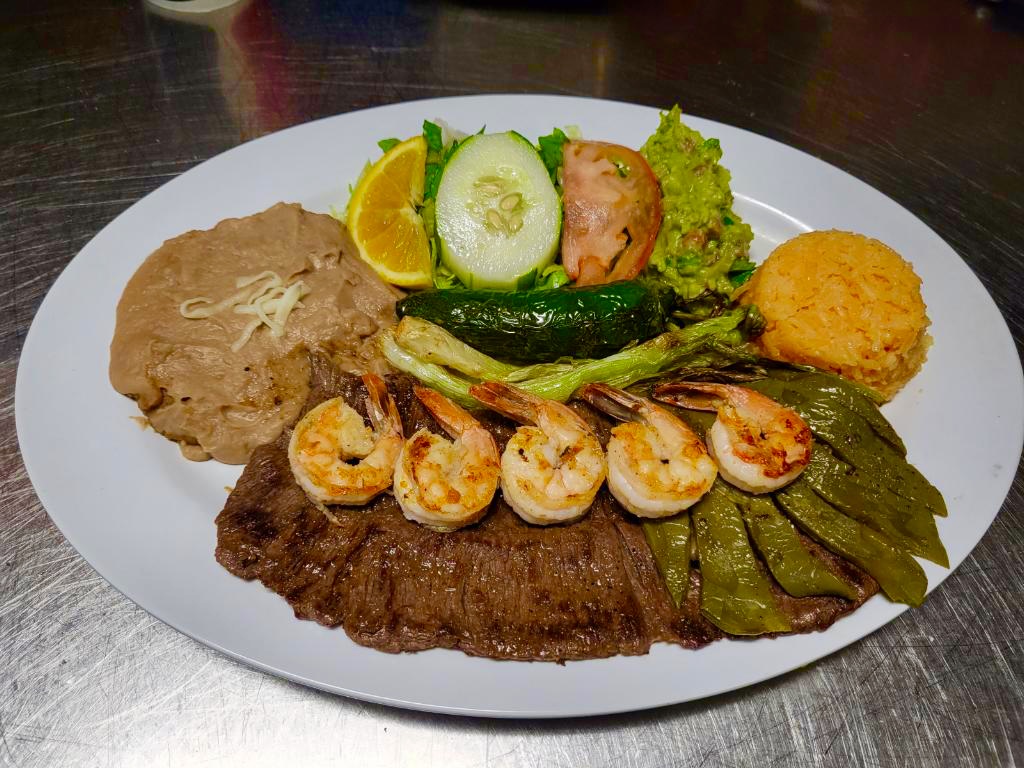 a plate of food on a table