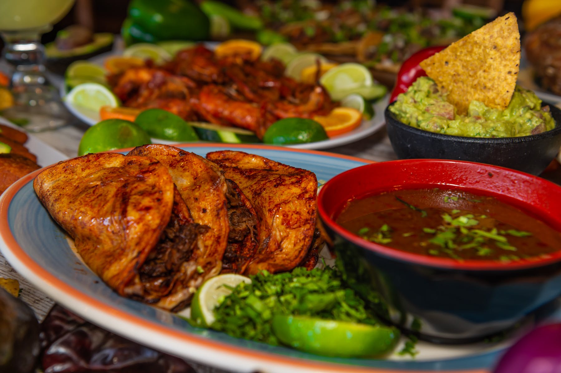 a plate of food on a table