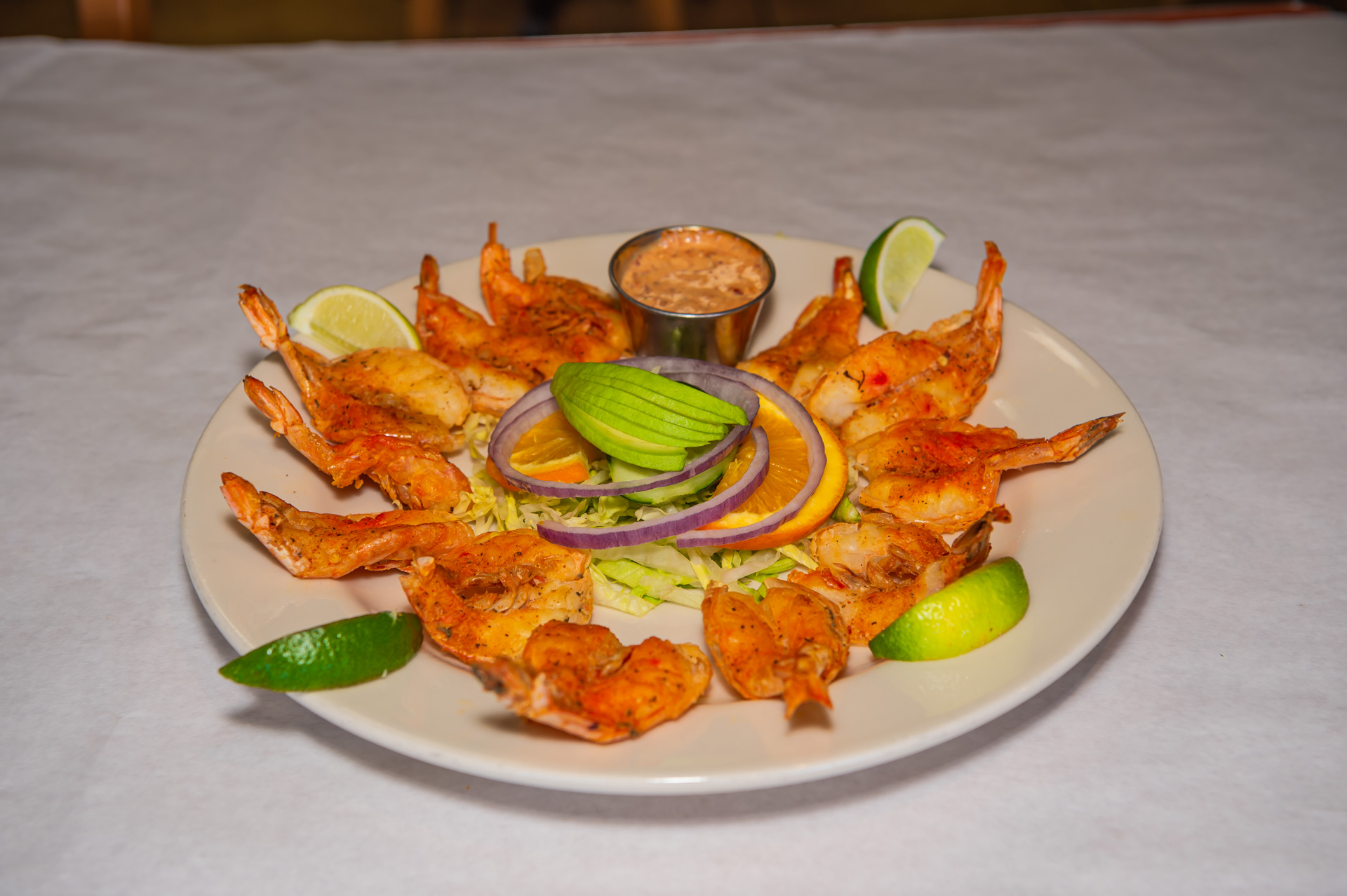 a plate of food on a table