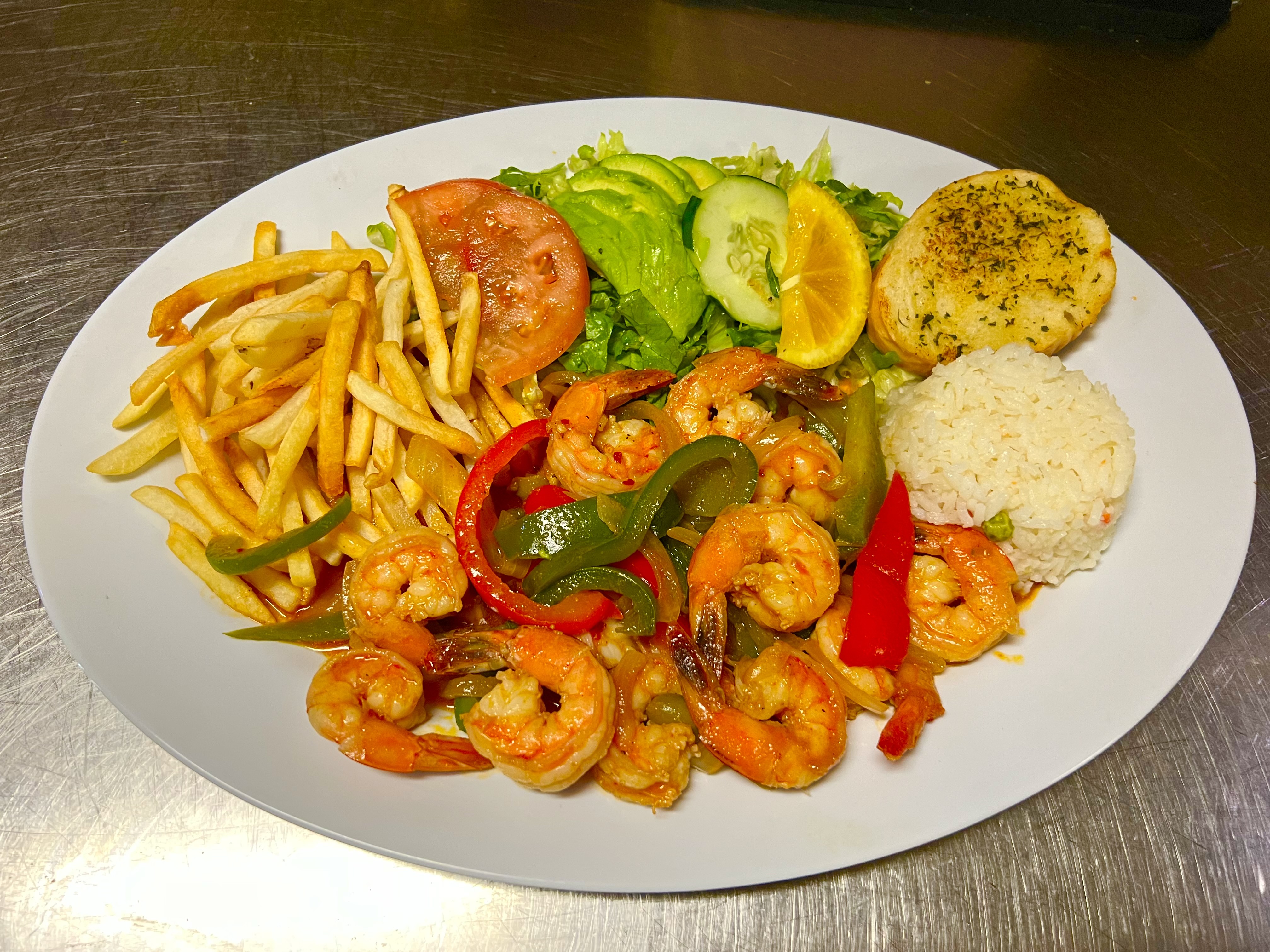 a plate of food on a table