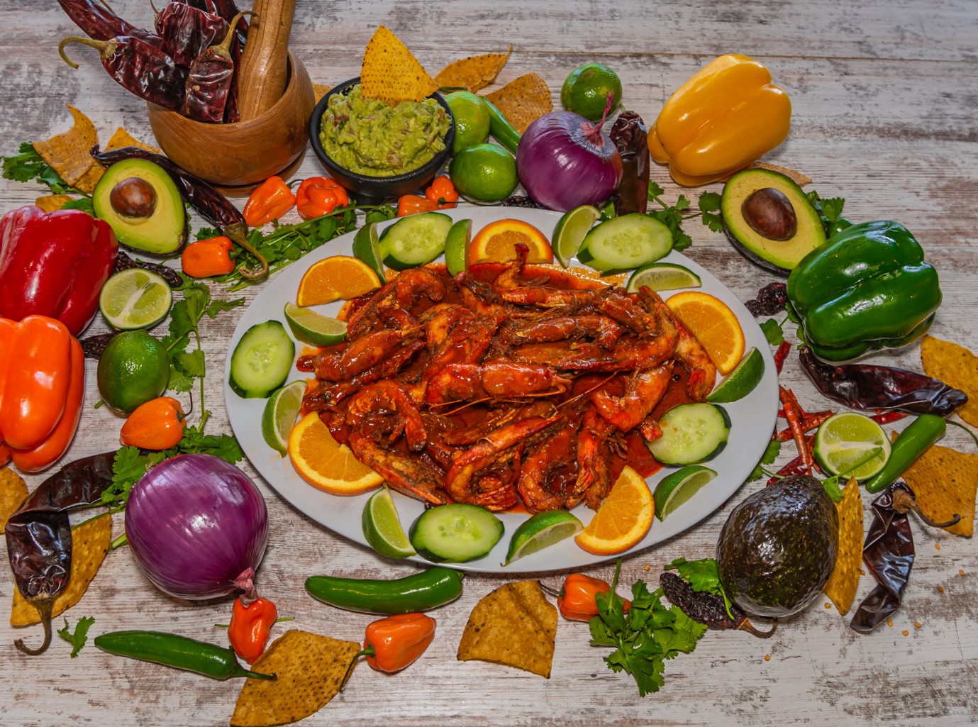 a plate of food on a table