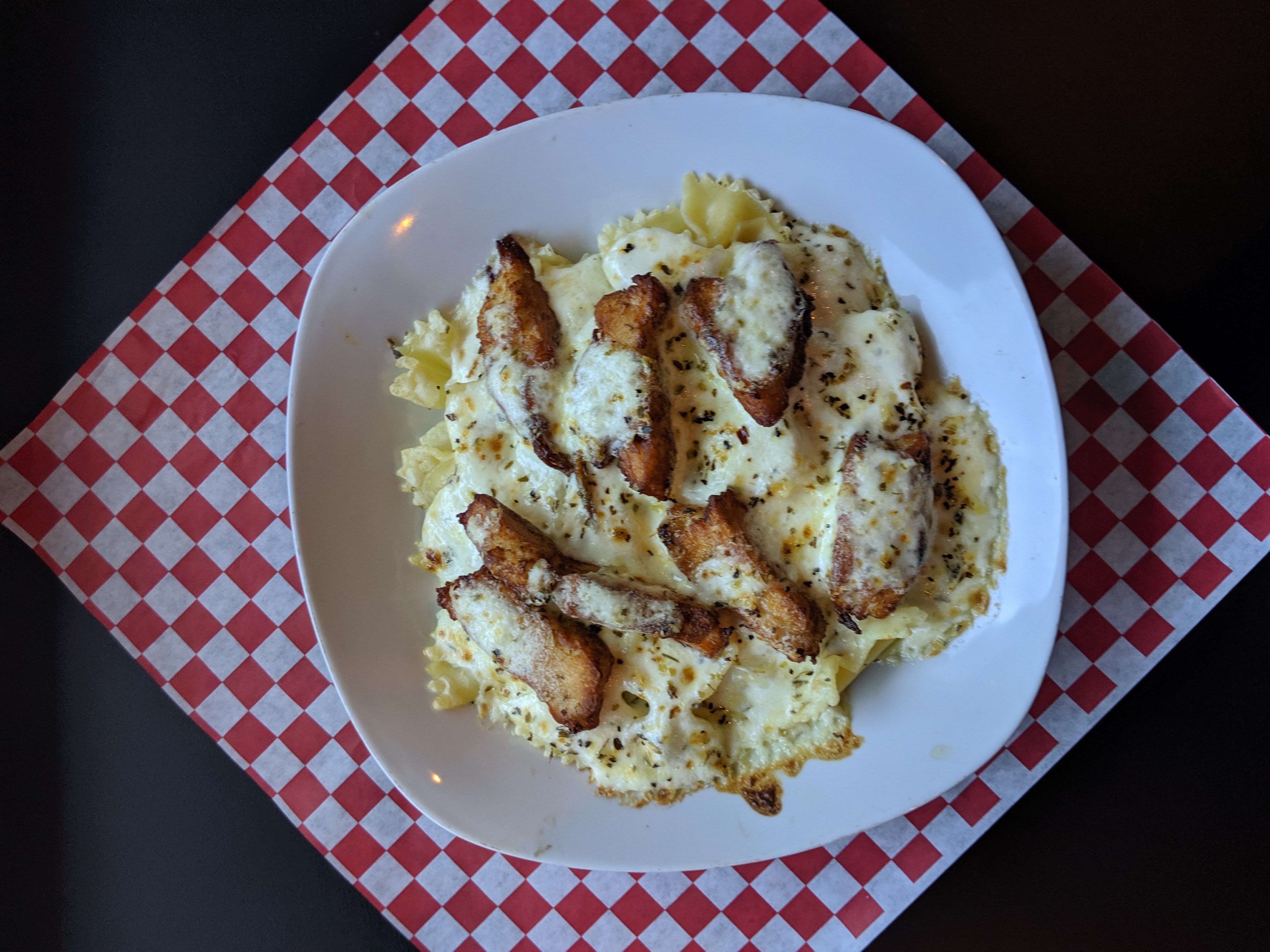 a plate of food on a table
