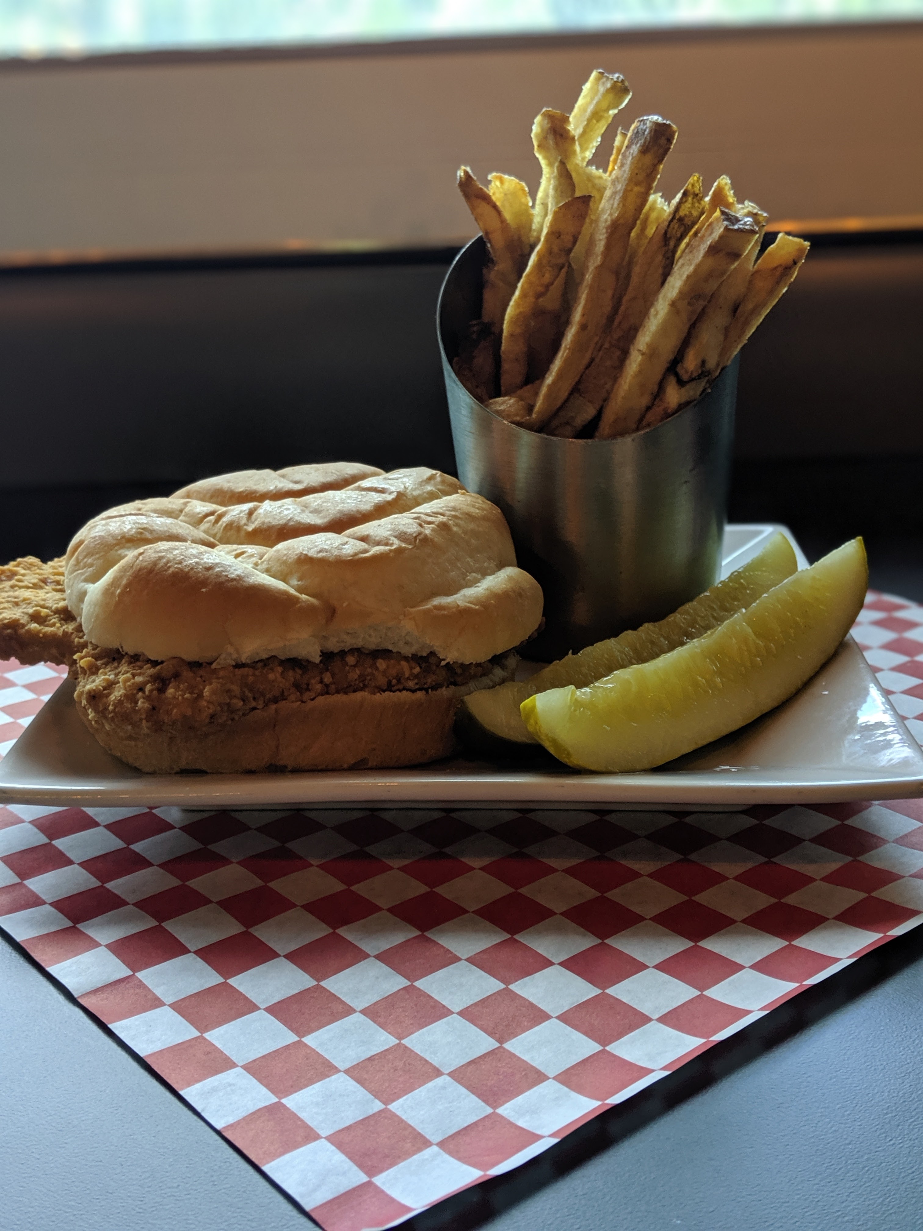 a plate of food on a table