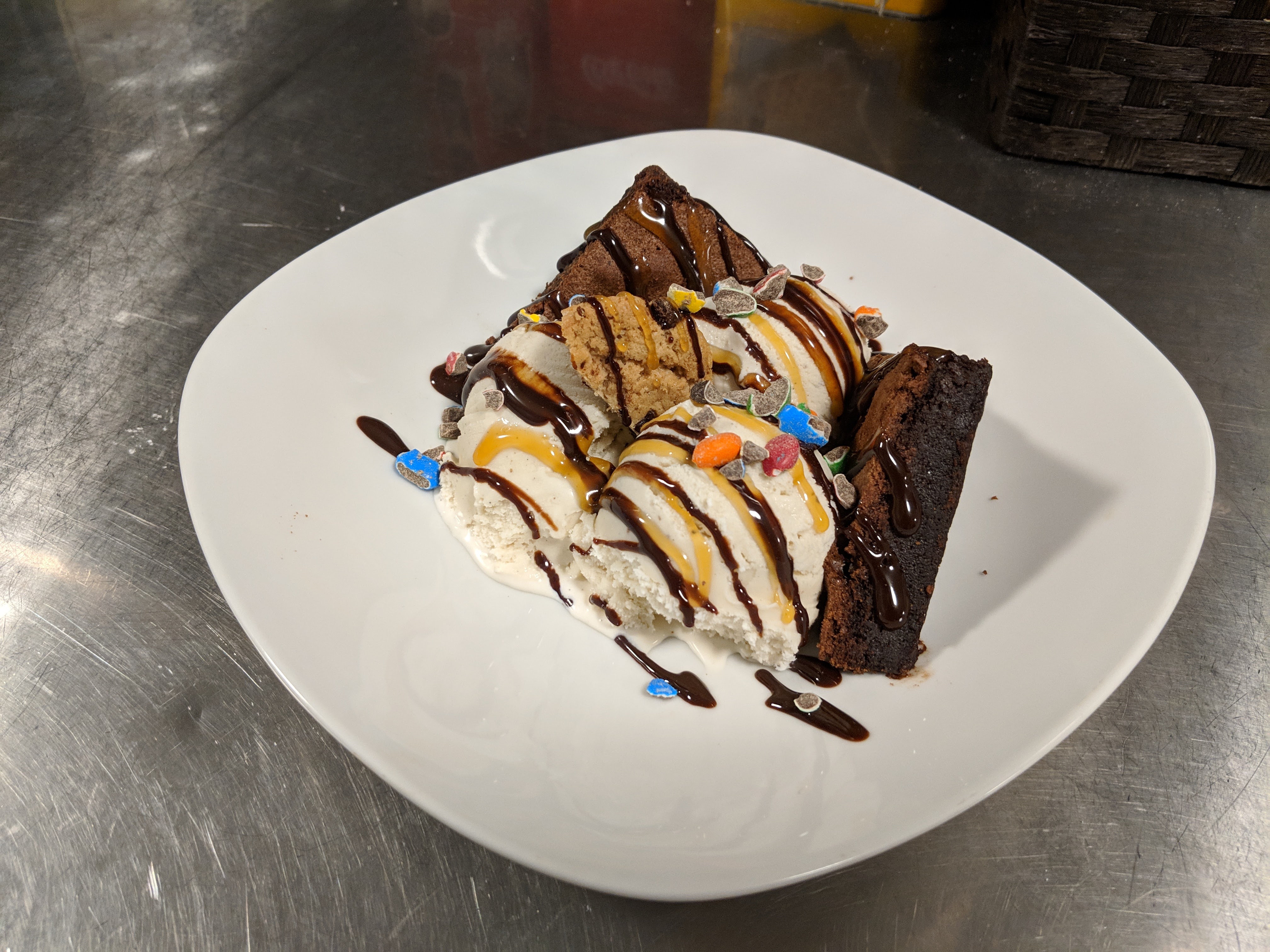 a piece of cake on a plate