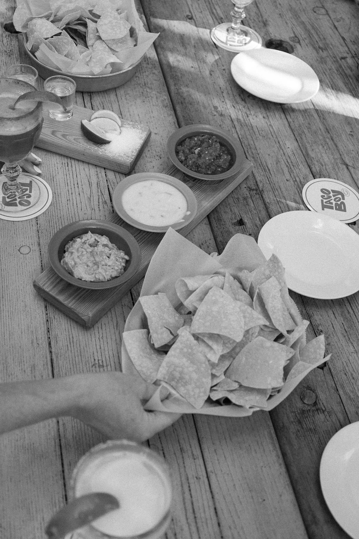 a dirty plate on a wooden table