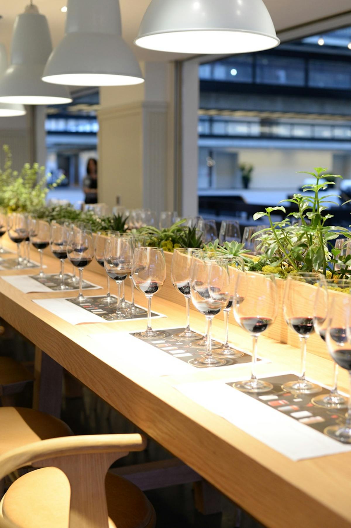a dining table in a restaurant