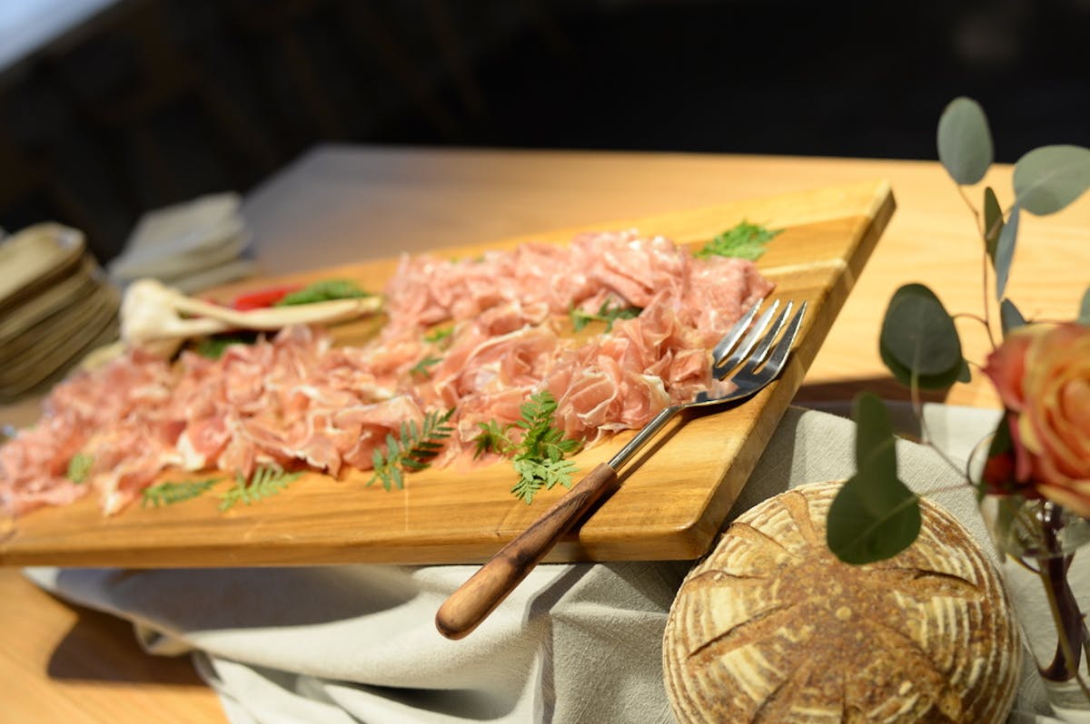 a plate of food on a table