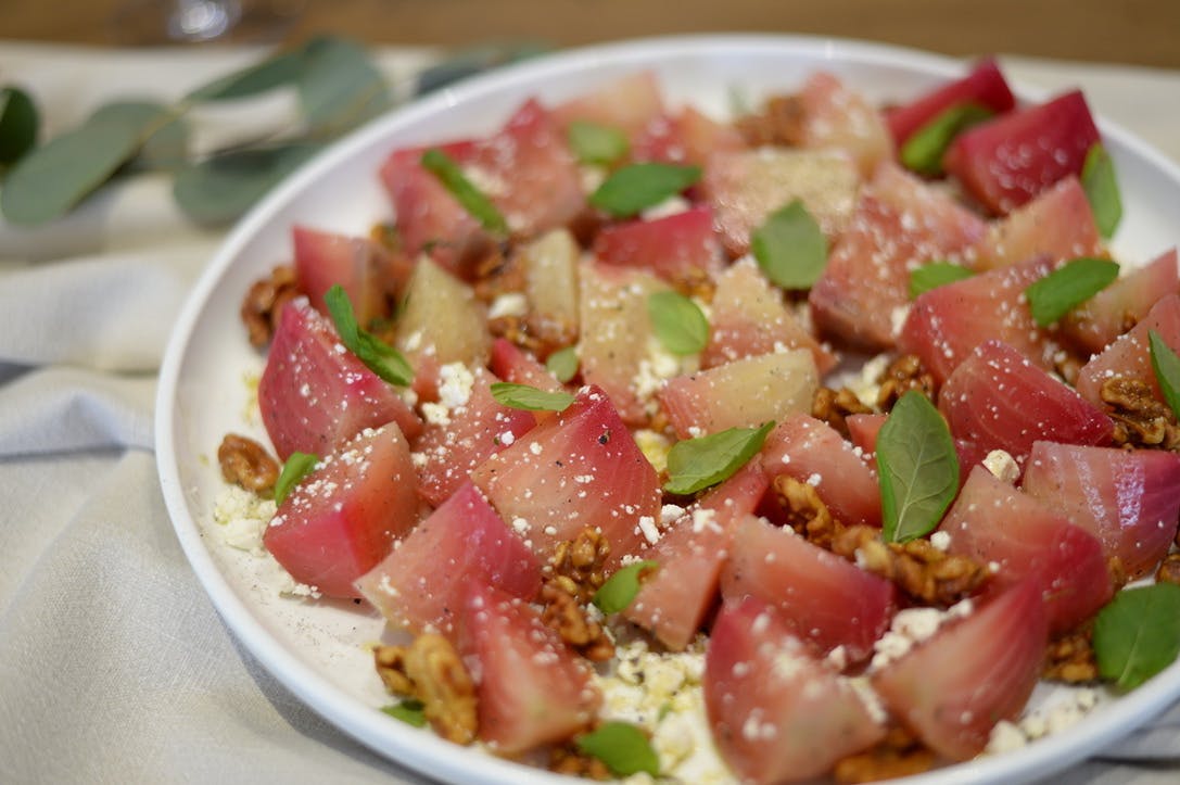 a plate of food on a table