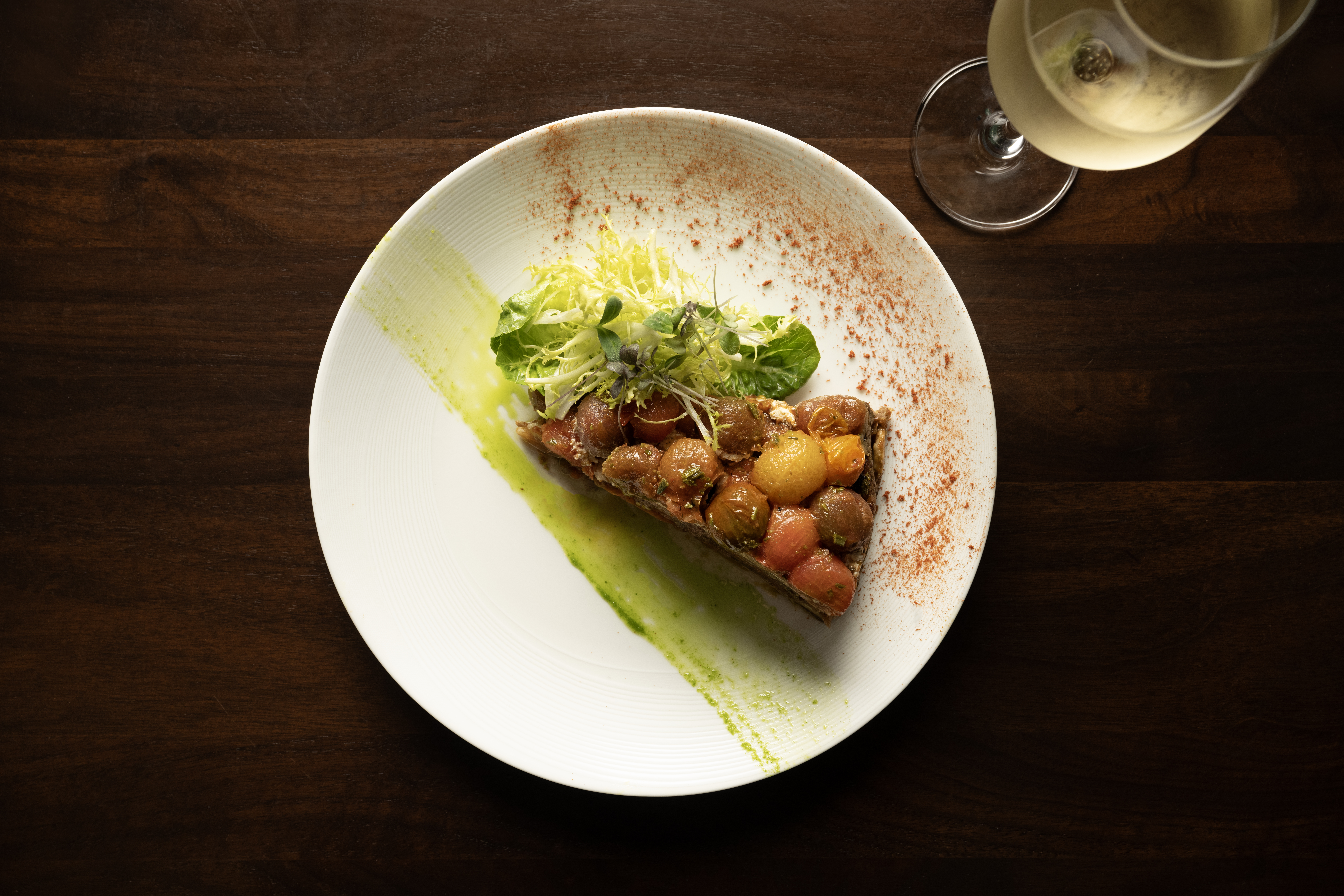 a plate of food on a table