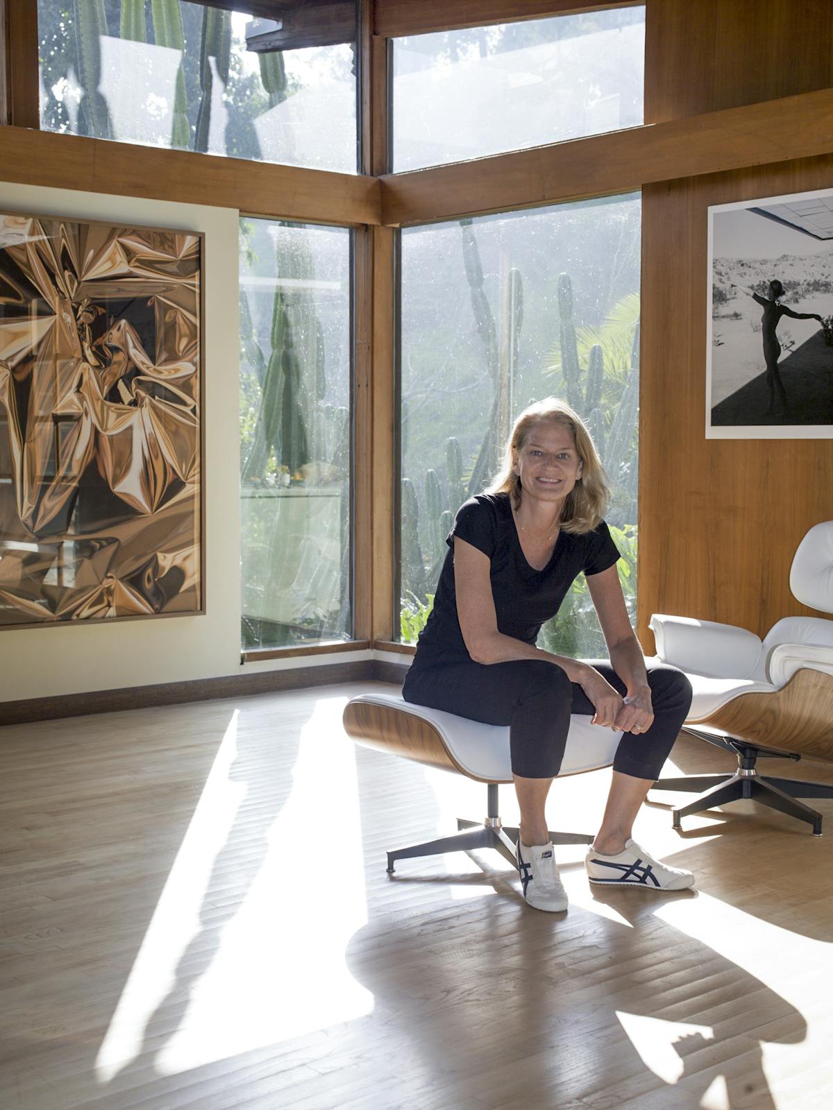 a person sitting in a chair