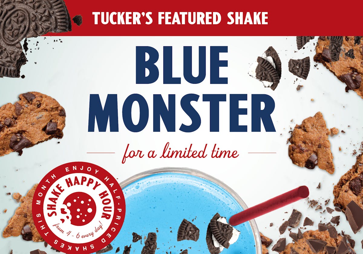 Blue monster - cookie pieces milkshake