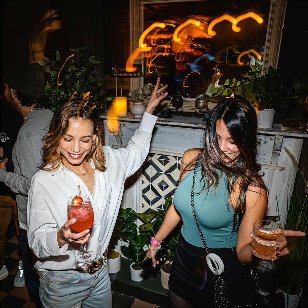 two women dancing