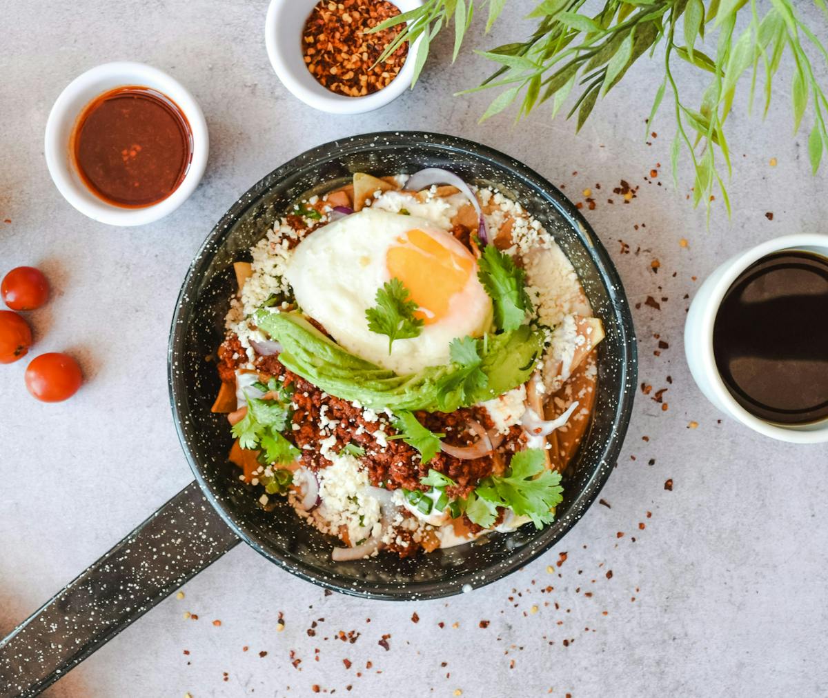 a bowl of food on a plate