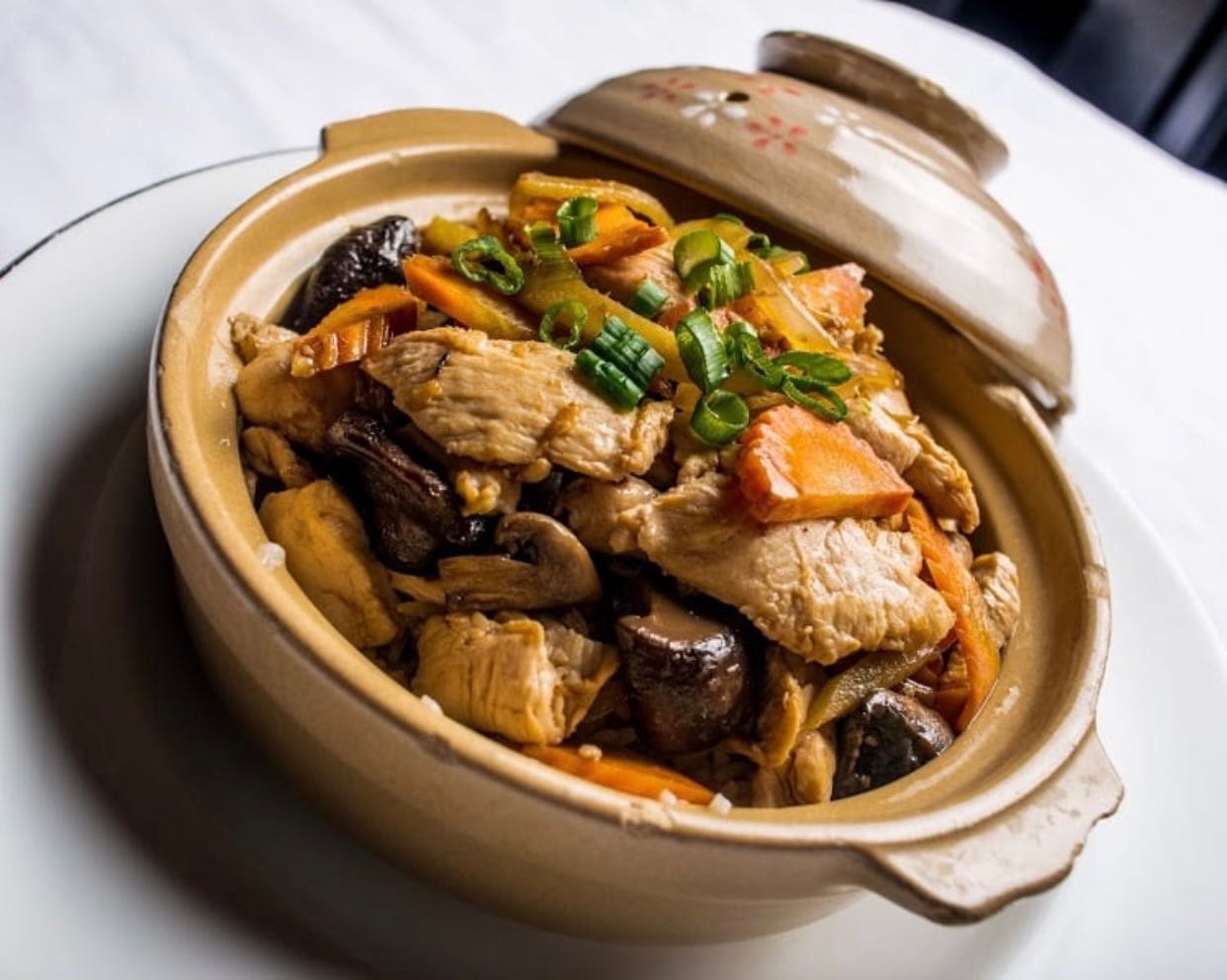 a bowl of food on a plate