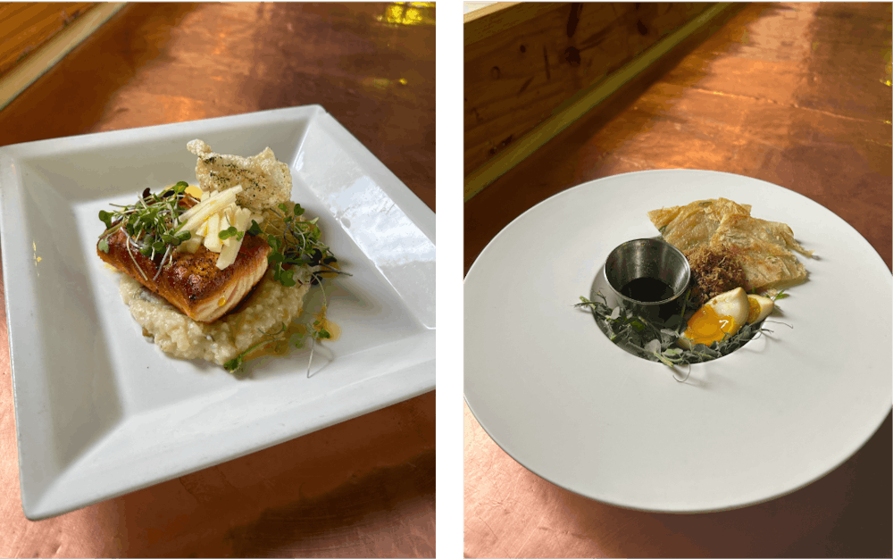 a plate of food on a table