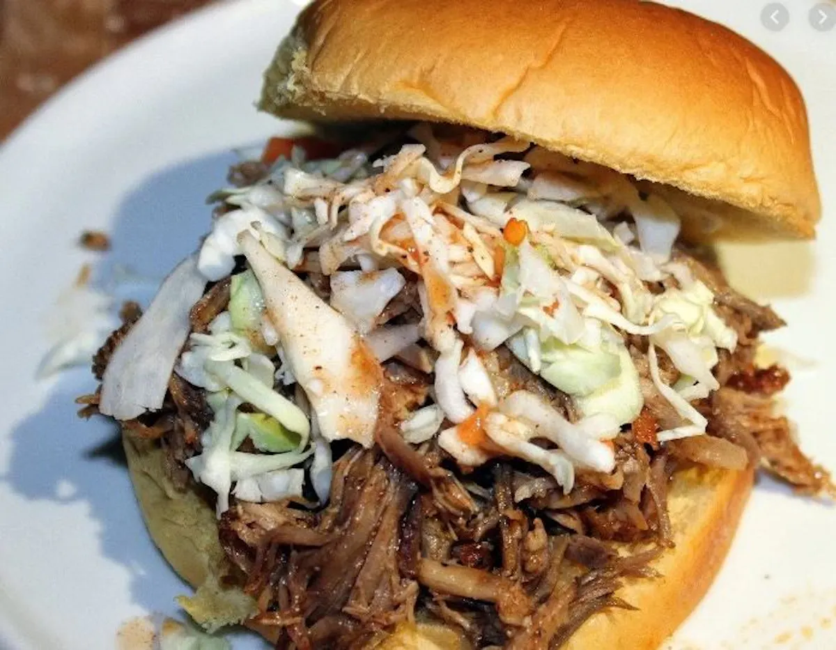 a close up of a sandwich on a plate