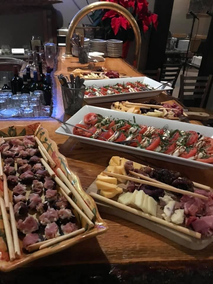 a box filled with different types of food on a table