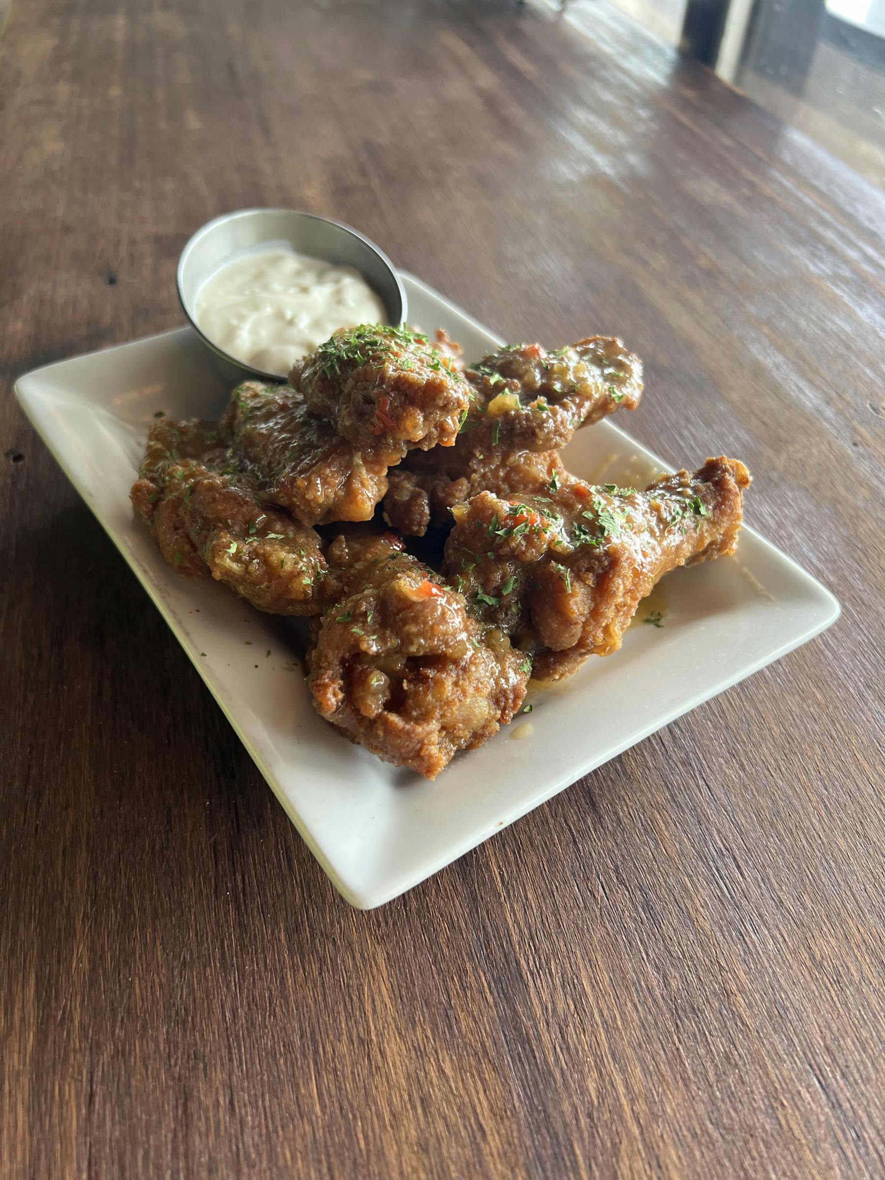 a plate of food on a table