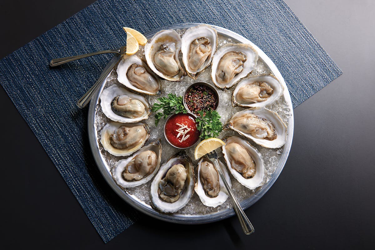 a plate of oysters