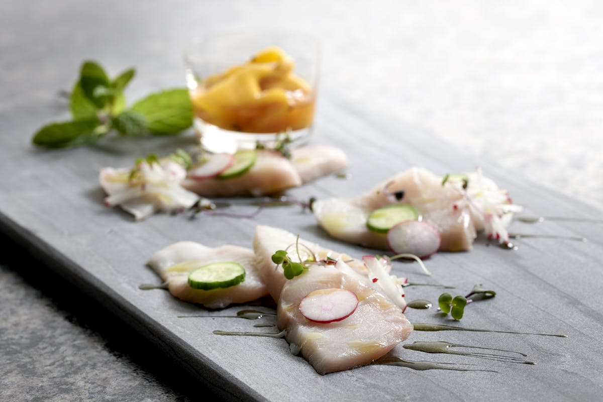 seafood sitting on a table
