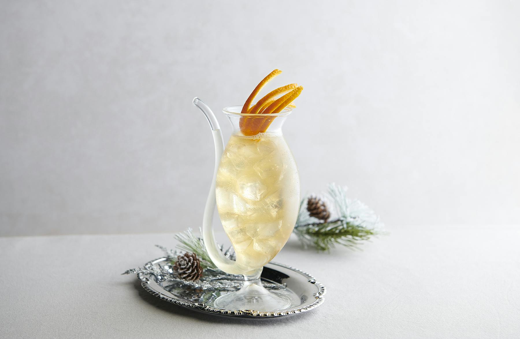 a drink on a table