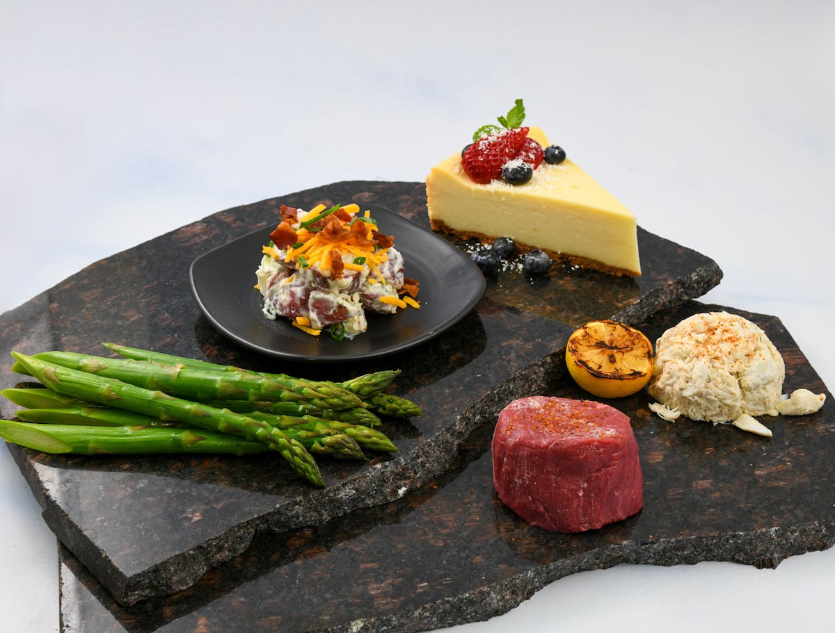a bunch of food sitting on a table