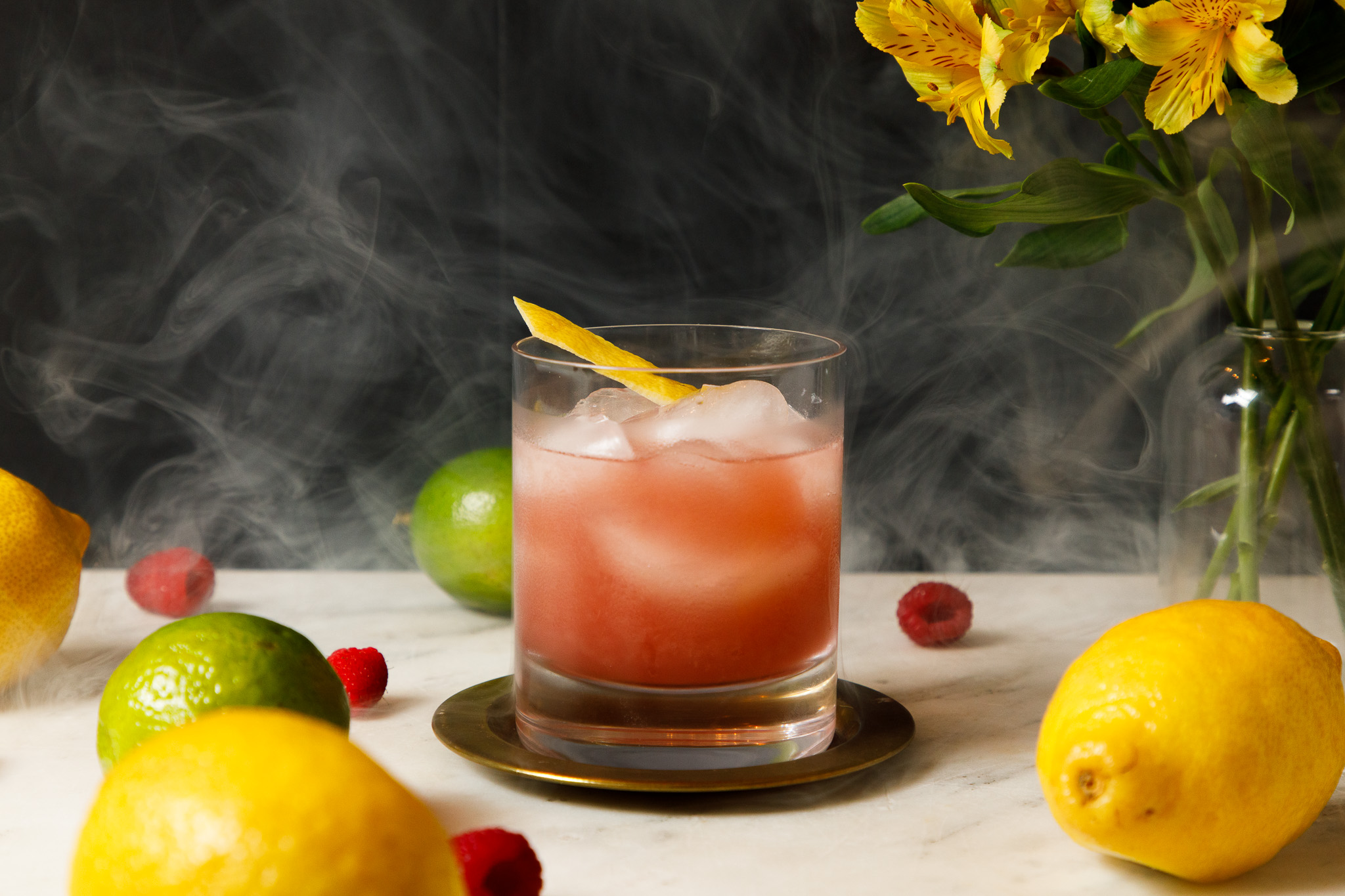 a fruit juice with ice