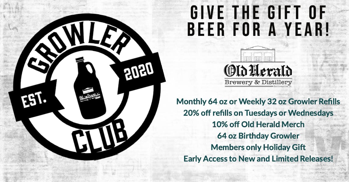 Growler Club Weekly 32 oz Refills Old Herald Brewery
