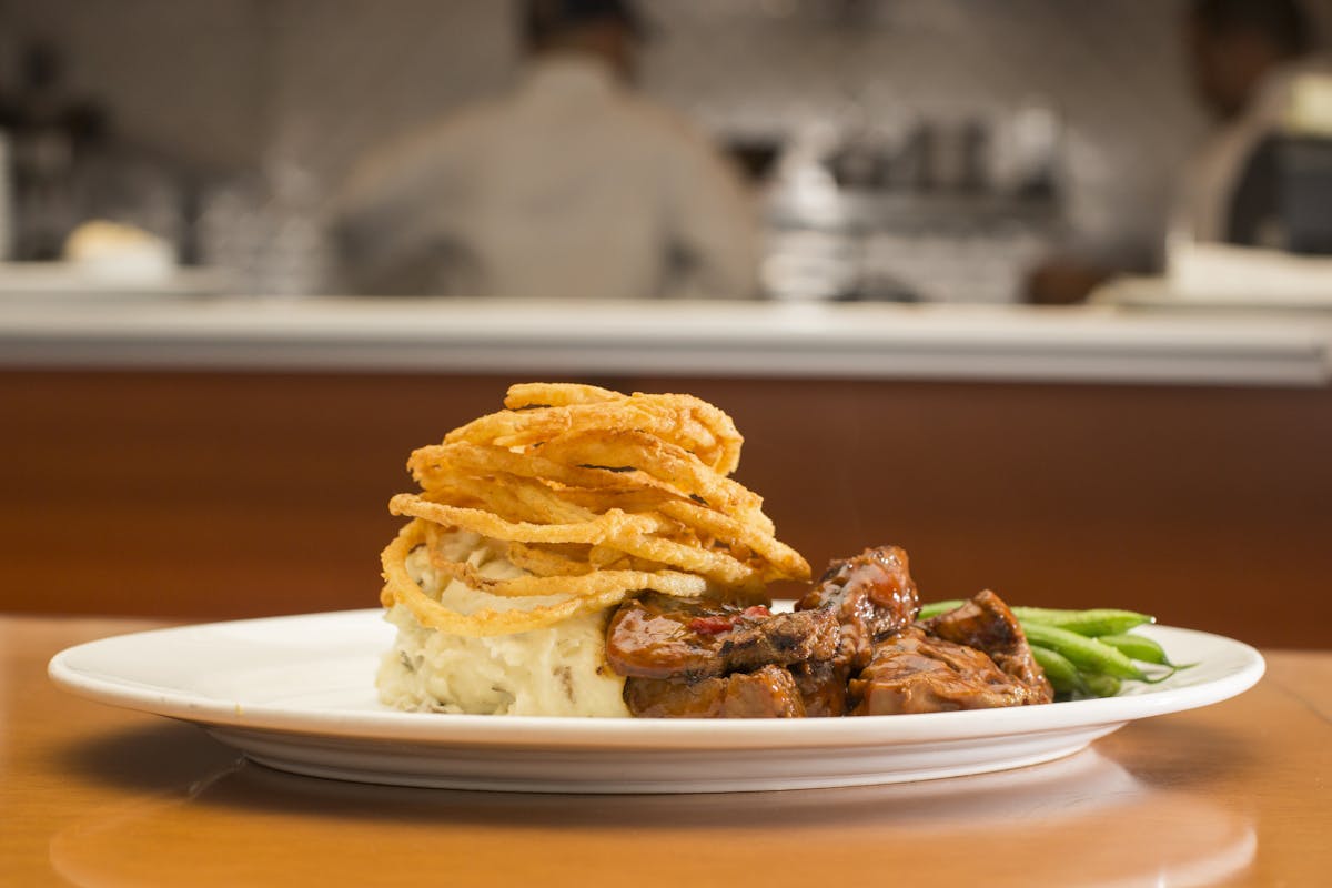 a plate of food on a table