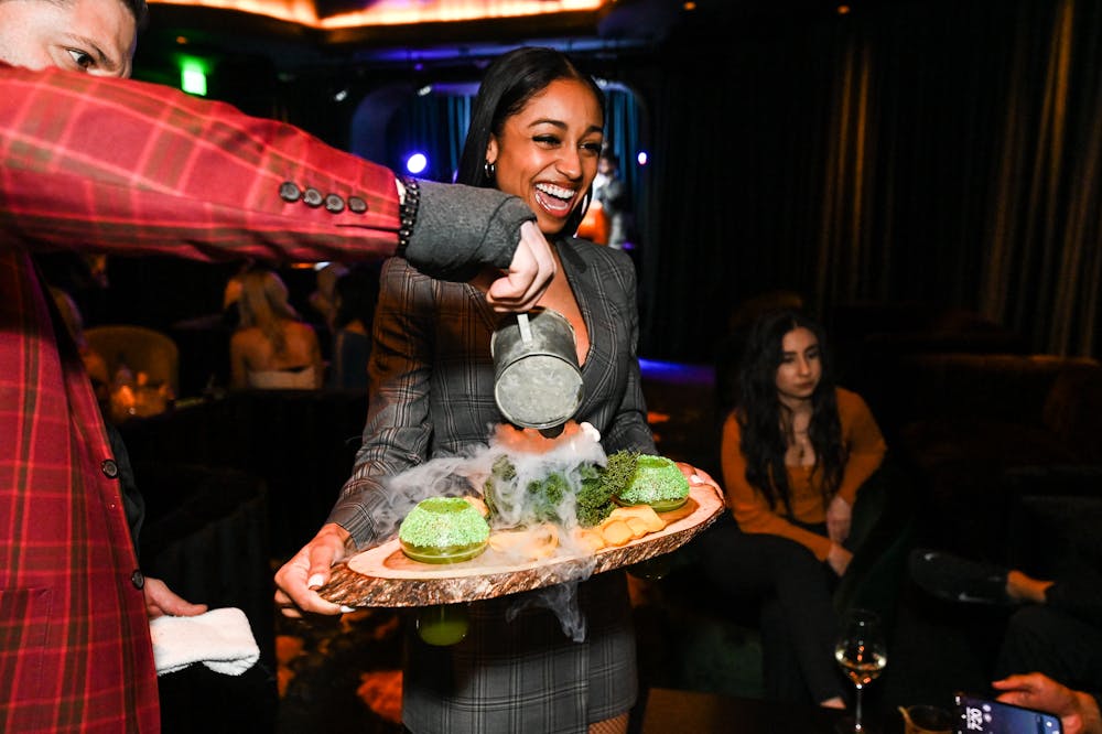 shroomin cocktail at Las Vegas live music venue Las Vegas Easys cocktail Lounge best speakeasy