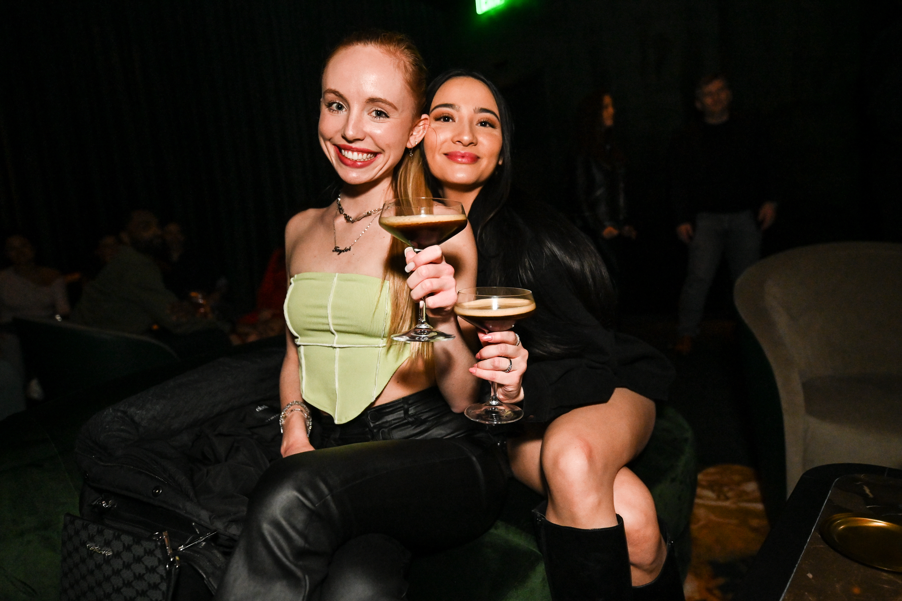 two girls enjoying espresso martinis at Las Vegas Live Music Venue