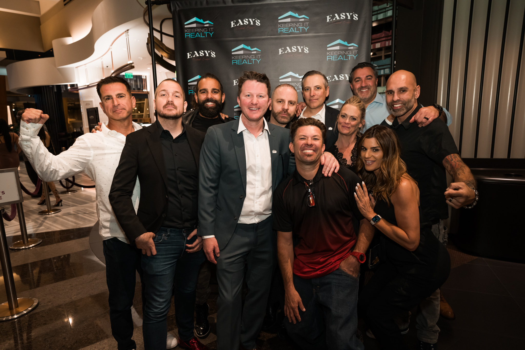 group of people outside Las Vegas live music venue easys 